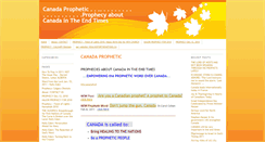 Desktop Screenshot of canadaprophetic.com
